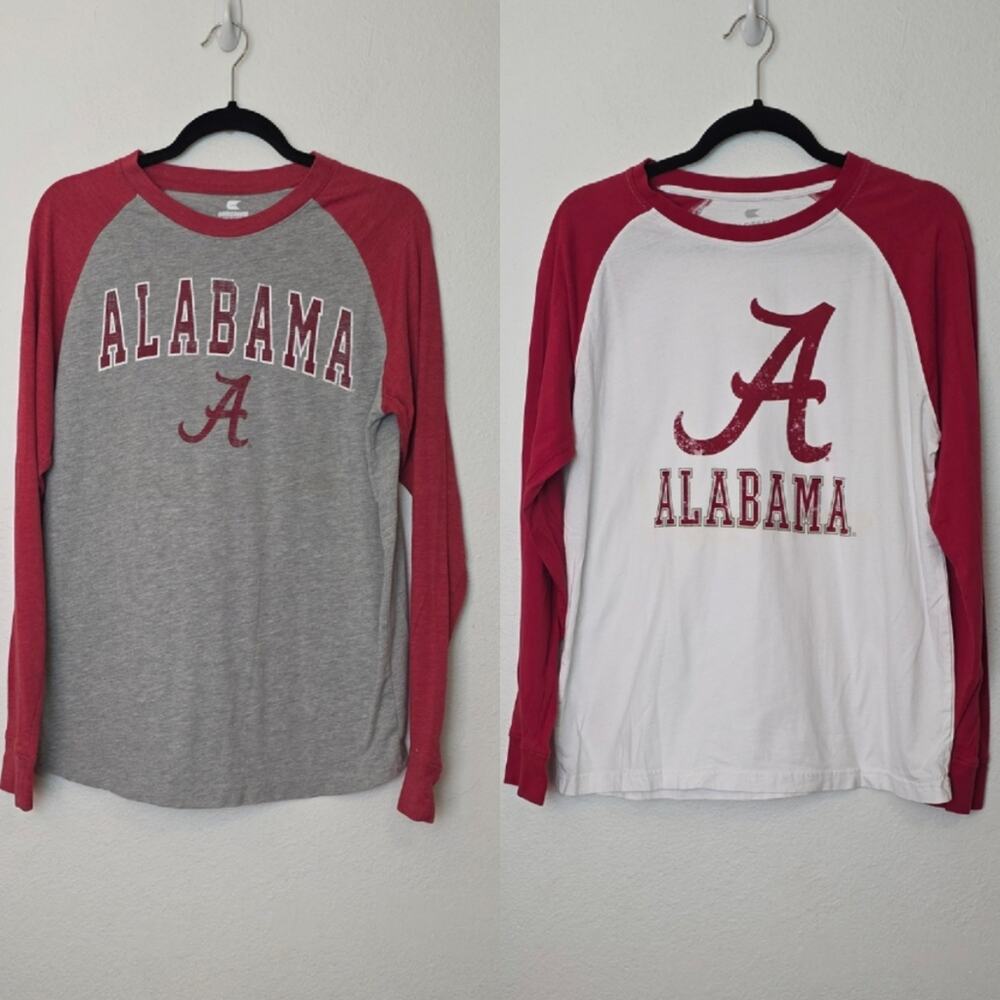 COLOSSEUM University Of Alabama Set Of 2 Long Sleeve Raglan T-Shirts Size M